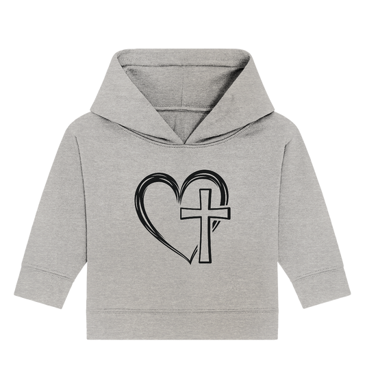 Heart & Cross Design - Baby Organic Hoodie