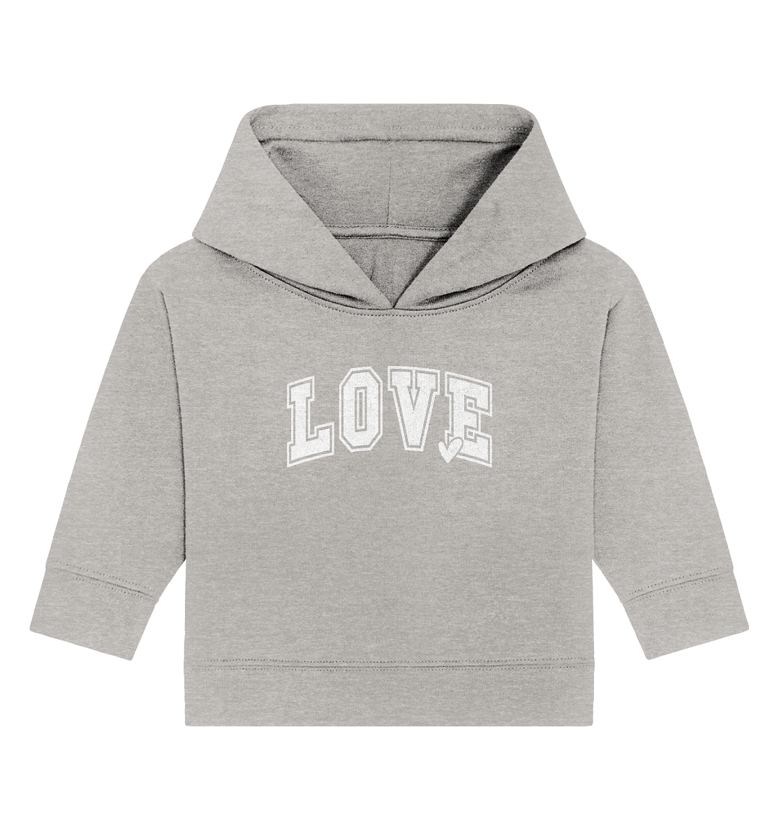 "Love" – das Design, das Herzen spricht! - Baby Organic Hoodie - GfoitMa - Heather Grey / 6-12M