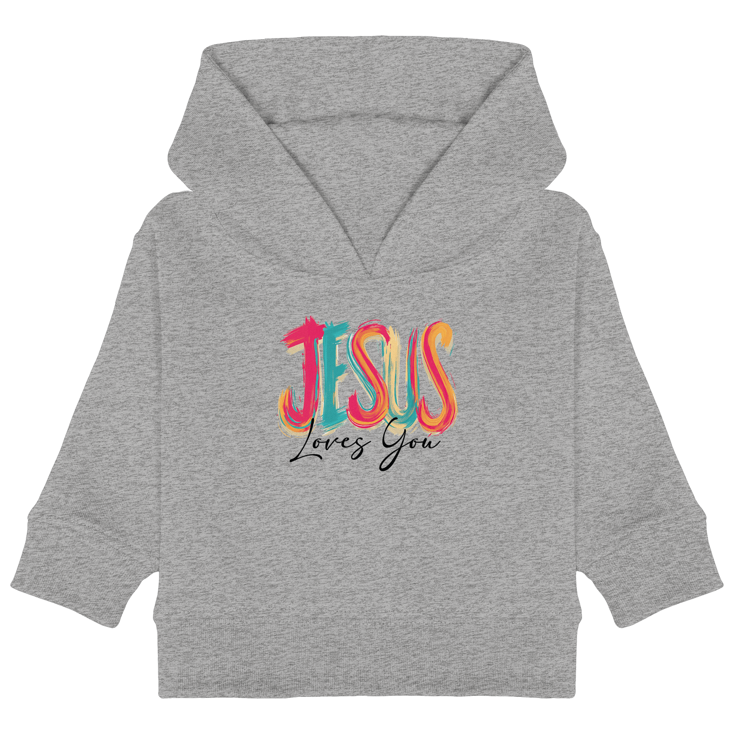 Jesus Loves You – Buntes Design voller Hoffnung und Liebe | Christliches Design - Baby Organic Hoodie