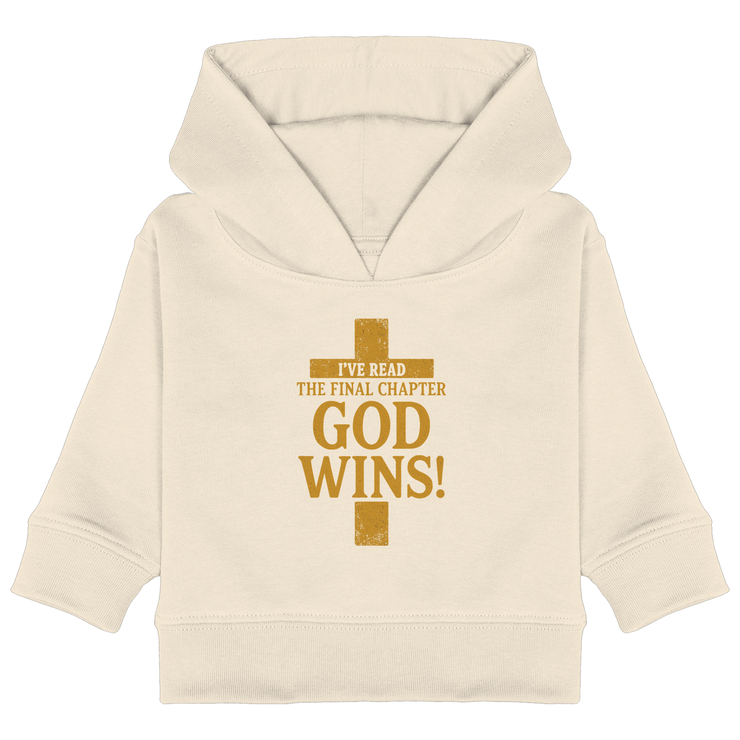 GOD WINS – Das Ende steht fest | Christliche Kleidung & Geschenke im Kreuz-Design - Baby Organic Hoodie
