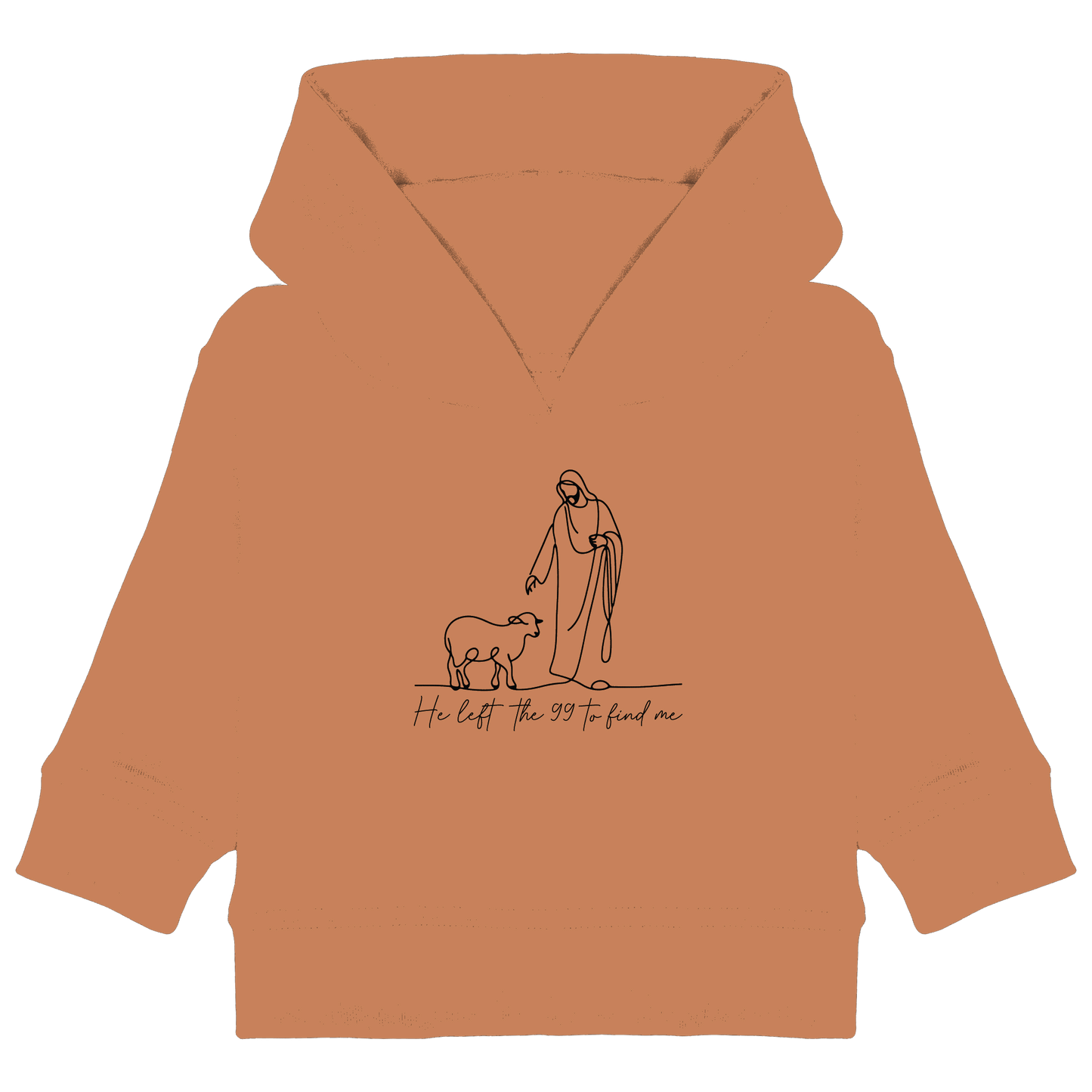 He Left the 99 to Find Me – Kraftvolle Botschaft in minimalistischem Design | Christliche Kleidung - Baby Organic Hoodie