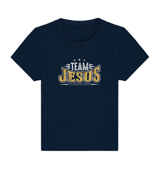 Team Jesus - Gemeinsam im Glauben - Baby Organic Shirt - GfoitMa - French Navy / 0-6M