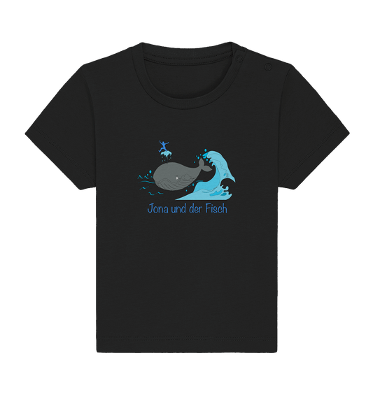 Jona und der Fisch - Baby Organic Shirt - GfoitMa - Black / 0-6M