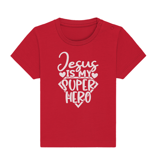Jesus ist mein Superheld - Baby Organic Shirt