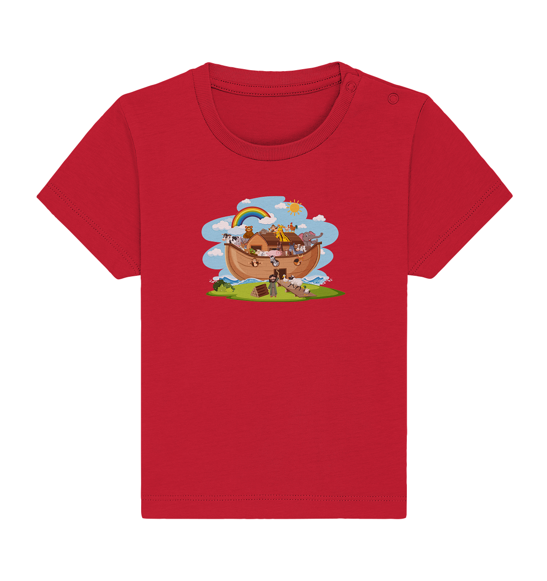 Noah's Arche - Baby Organic Shirt - GfoitMa - Red / 0-6M