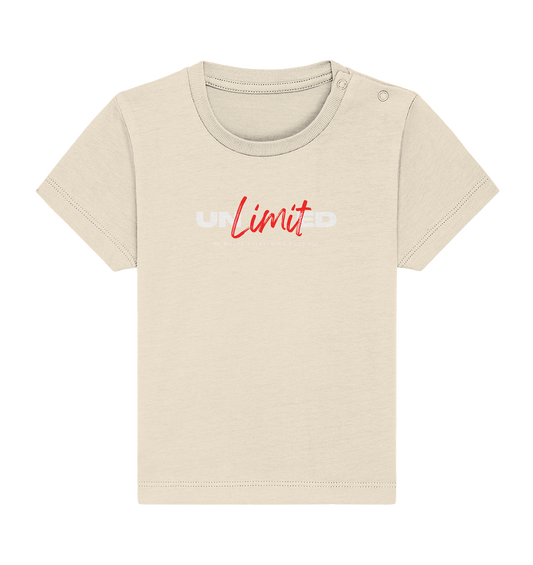 Unbegrenzte Möglichkeiten "Unlimited" - Baby Organic Shirt - GfoitMa - Natural Raw / 0-6M