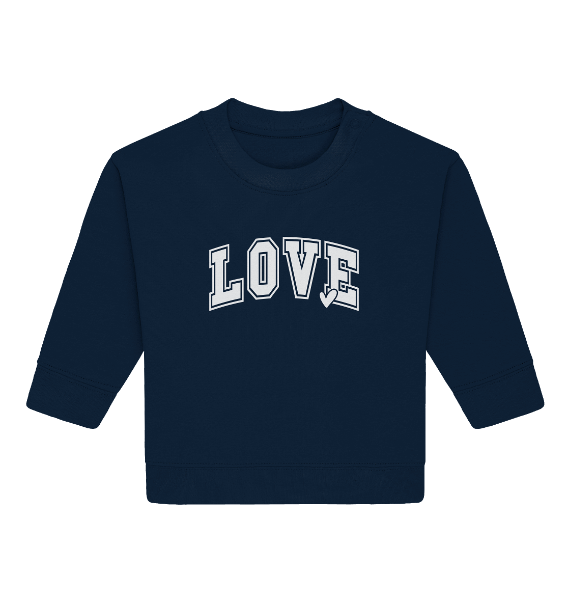"Love" – das Design, das Herzen spricht! - Baby Organic Sweatshirt - GfoitMa - French Navy / 6-12M
