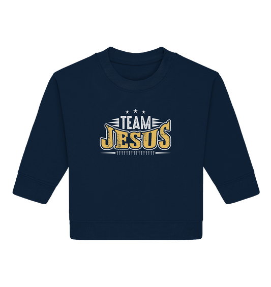 Team Jesus - Gemeinsam im Glauben - Baby Organic Sweatshirt - GfoitMa - French Navy / 6-12M