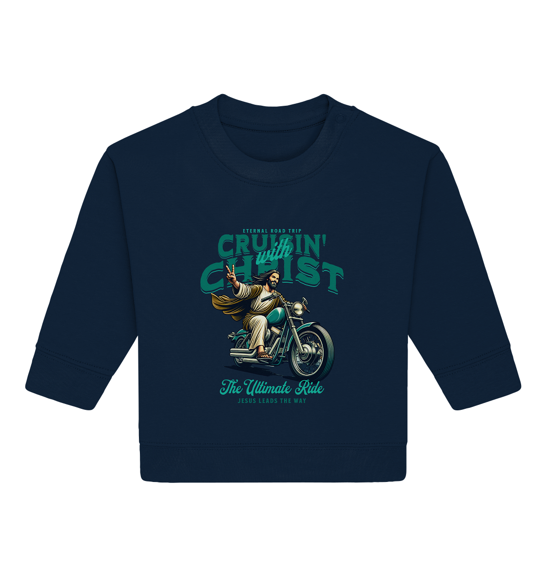Eternal Road Trip – Cruisin' with Christ - Baby Organic Sweatshirt