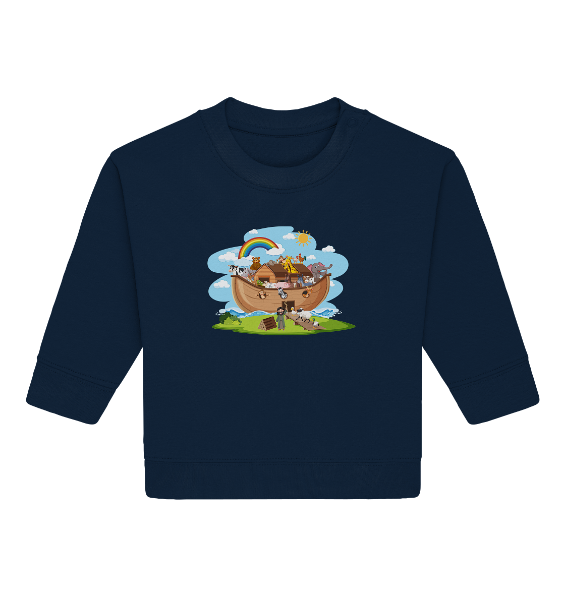 Noah's Arche - Baby Organic Sweatshirt - GfoitMa - French Navy / 6-12M