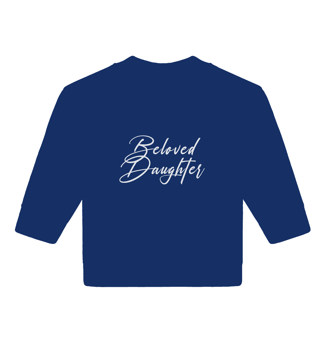 Beloved Daughter – Geliebte Tochter Gottes - Baby Organic Sweatshirt - GfoitMa - Majorelle Blue / 6-12M