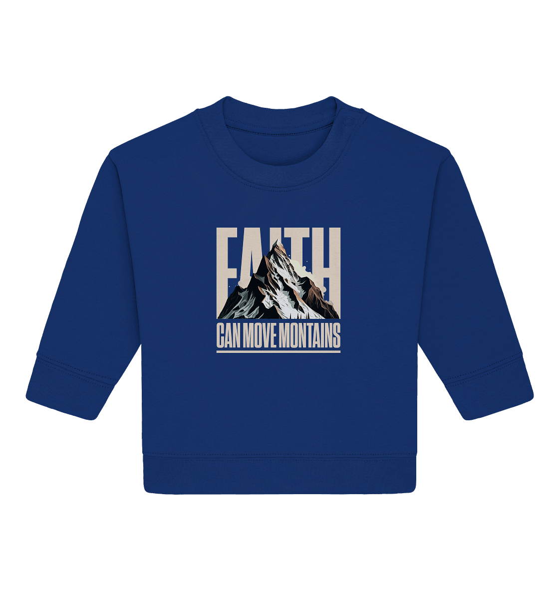 Faith Can Move Mountains – Glaube, der Grenzen überwindet | Christliche Kleidung - Baby Organic Sweatshirt