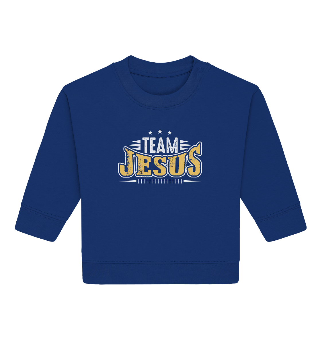 Team Jesus - Gemeinsam im Glauben - Baby Organic Sweatshirt - GfoitMa - Majorelle Blue / 6-12M