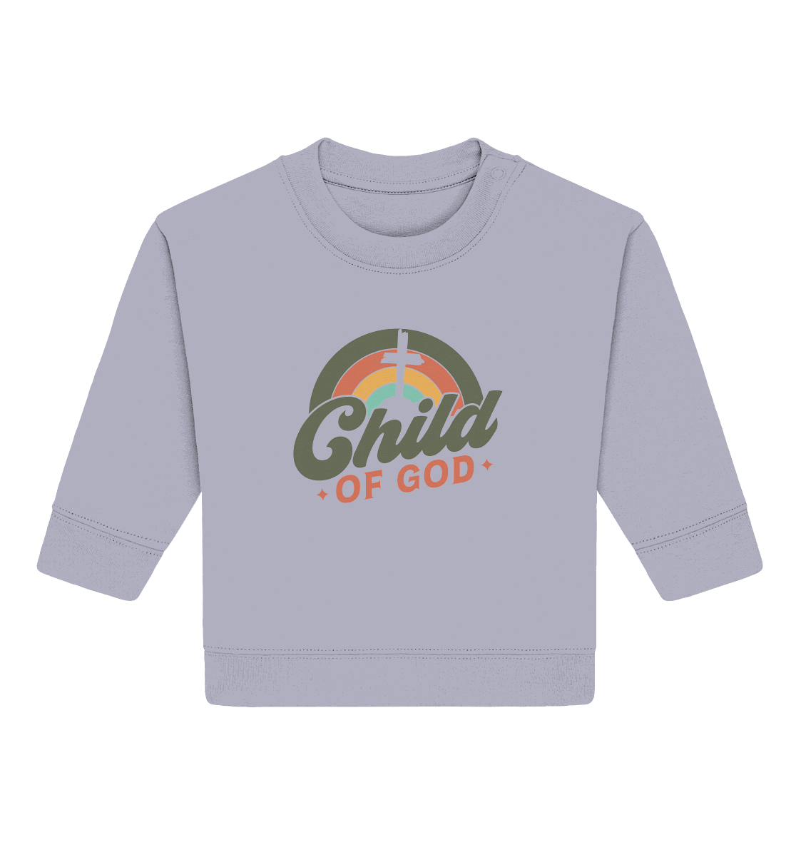 "Kind Gottes" im Retro-Look - Baby Organic Sweatshirt