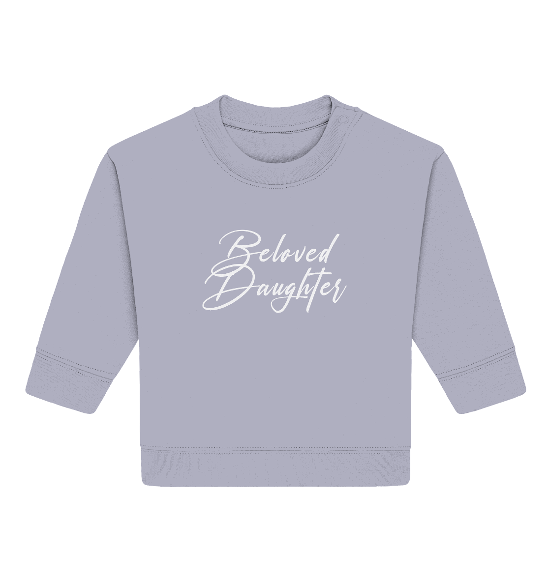 Beloved Daughter – Geliebte Tochter Gottes - Baby Organic Sweatshirt - GfoitMa - Serene Blue / 6-12M