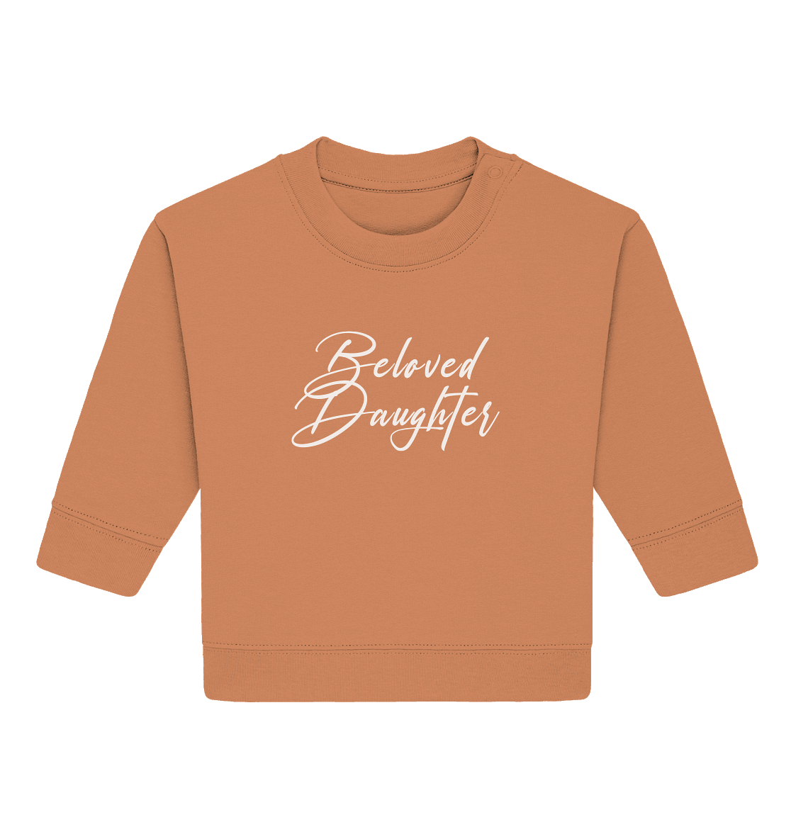 Beloved Daughter – Geliebte Tochter Gottes - Baby Organic Sweatshirt - GfoitMa - Volcano Stone / 6-12M