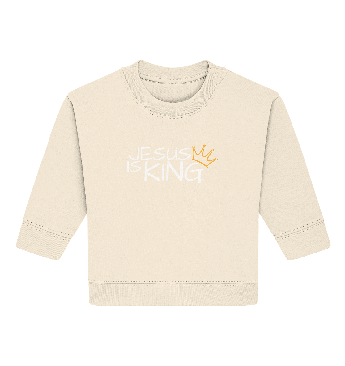 Jesus is King – Eine kraftvolle Botschaft des Glaubens | Christliche Kleidung - Baby Organic Sweatshirt