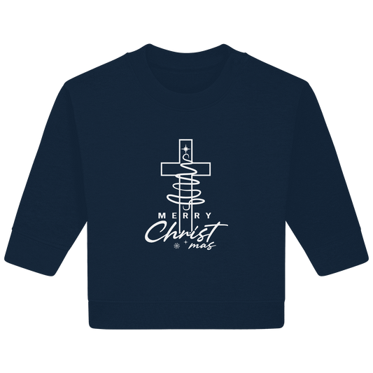 Kreuz und Christbaum – Merry Christ*mas Design - Baby Organic Sweatshirt