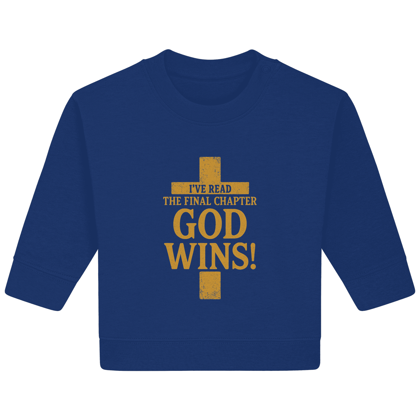 GOD WINS – Das Ende steht fest | Christliche Kleidung & Geschenke im Kreuz-Design - Baby Organic Sweatshirt