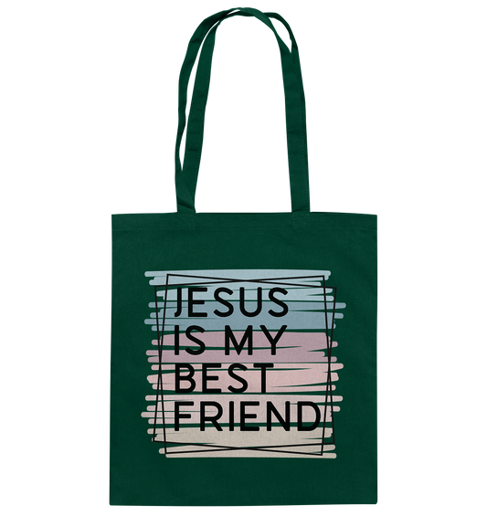 Jesus is my Best Friend - Baumwolltasche - GfoitMa - Bottle Green / ca. 38x42