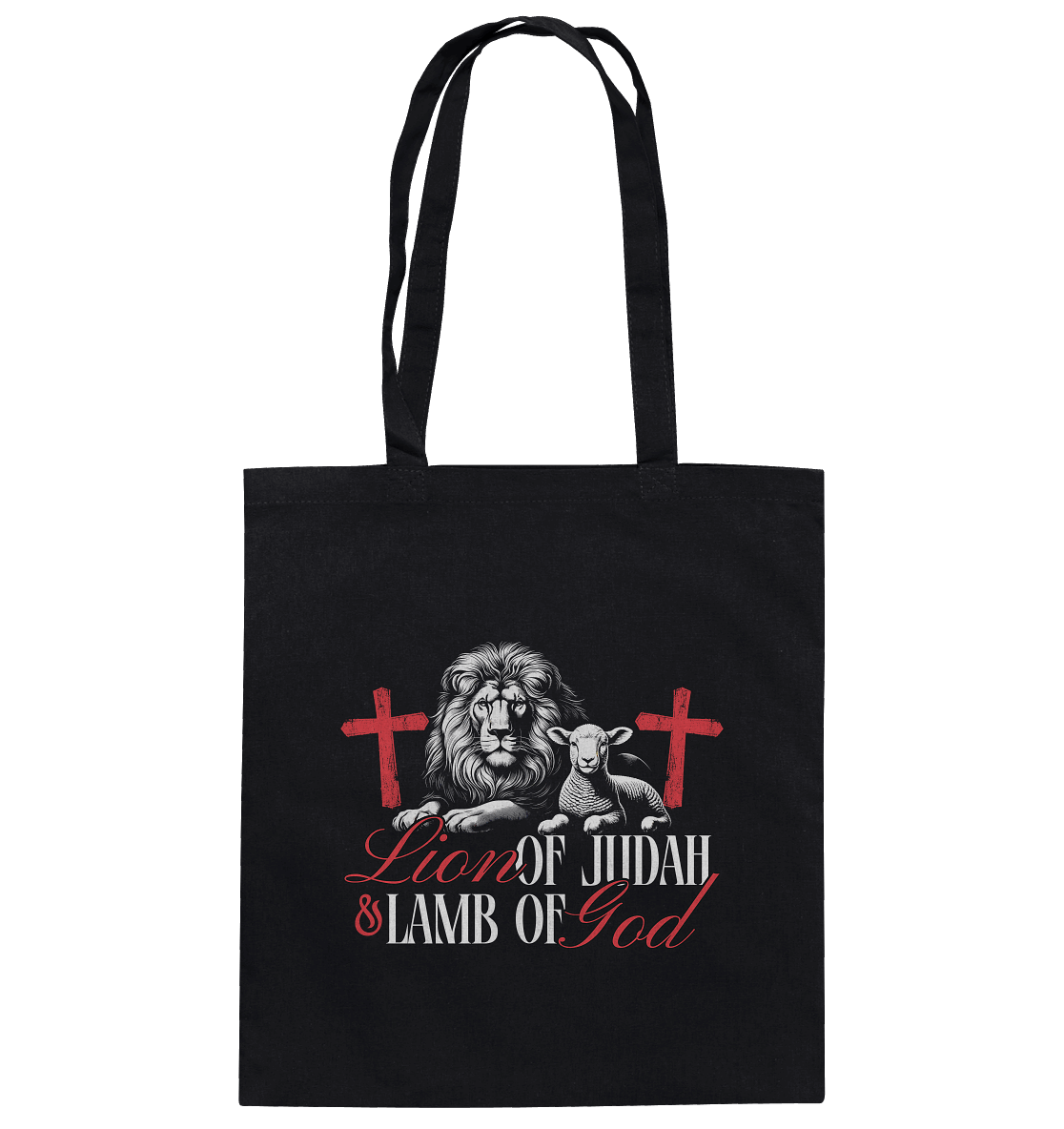 Lion of Judah & Lamb of God – Die zwei Seiten von Jesus - Baumwolltasche