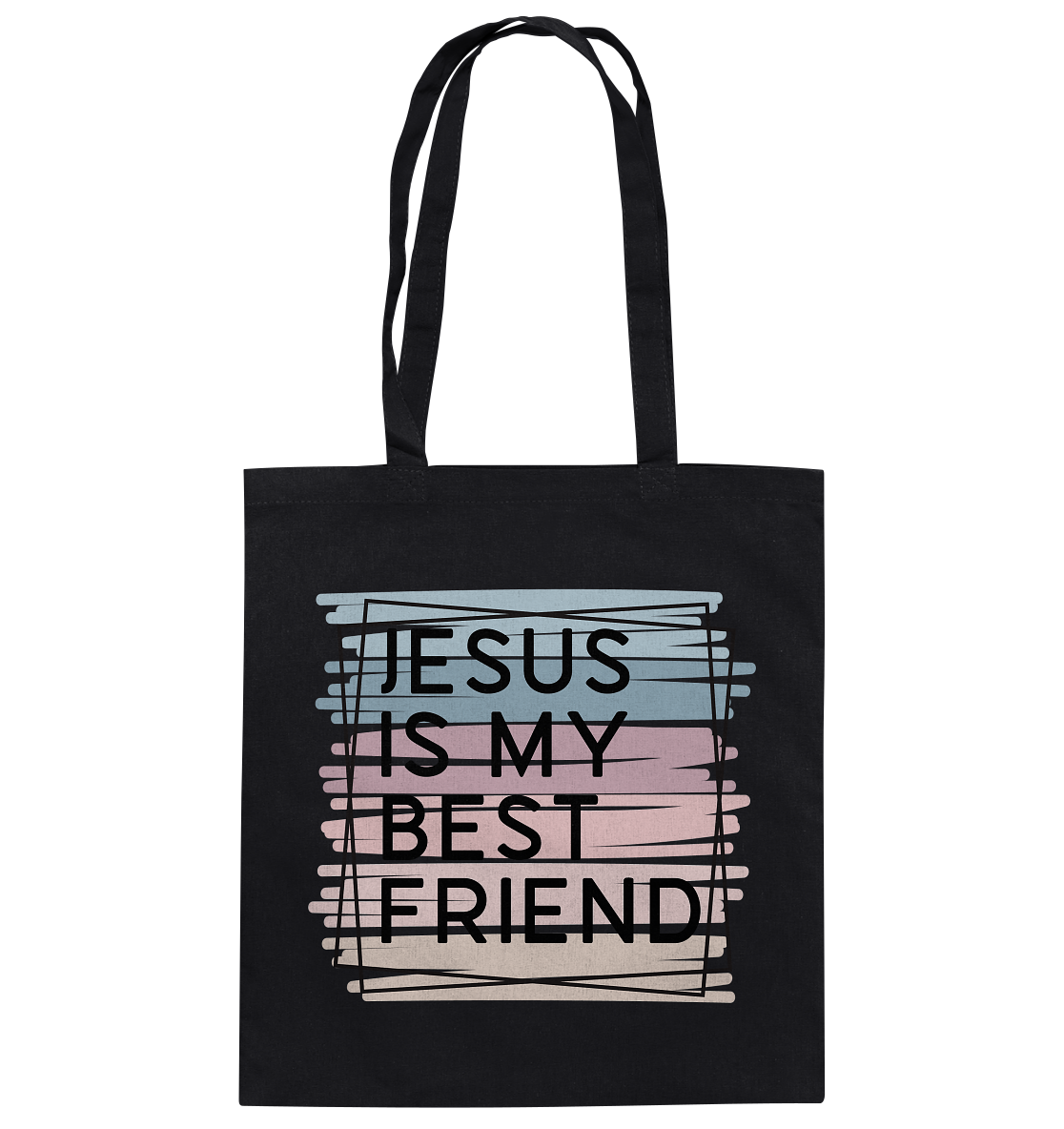 Jesus is my Best Friend - Baumwolltasche - GfoitMa - Black / ca. 38x42
