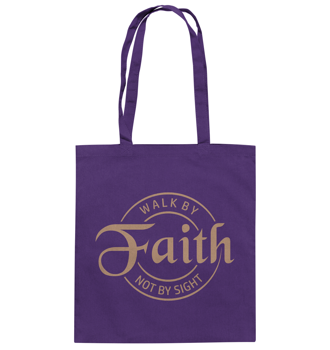 Im Glauben gehen, nicht im Sehen - Baumwolltasche - GfoitMa - Purple / ca. 38x42