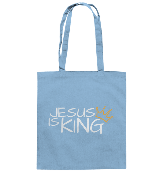 Jesus is King – Eine kraftvolle Botschaft des Glaubens | Christliche Kleidung - Baumwolltasche