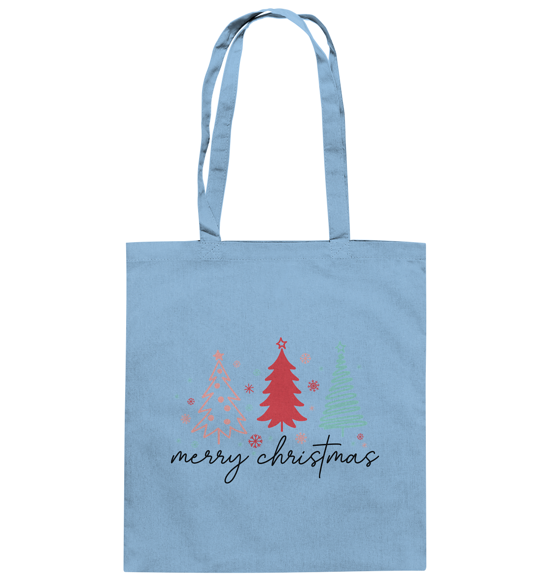 Elegante Weihnachtsgrüße - Baumwolltasche