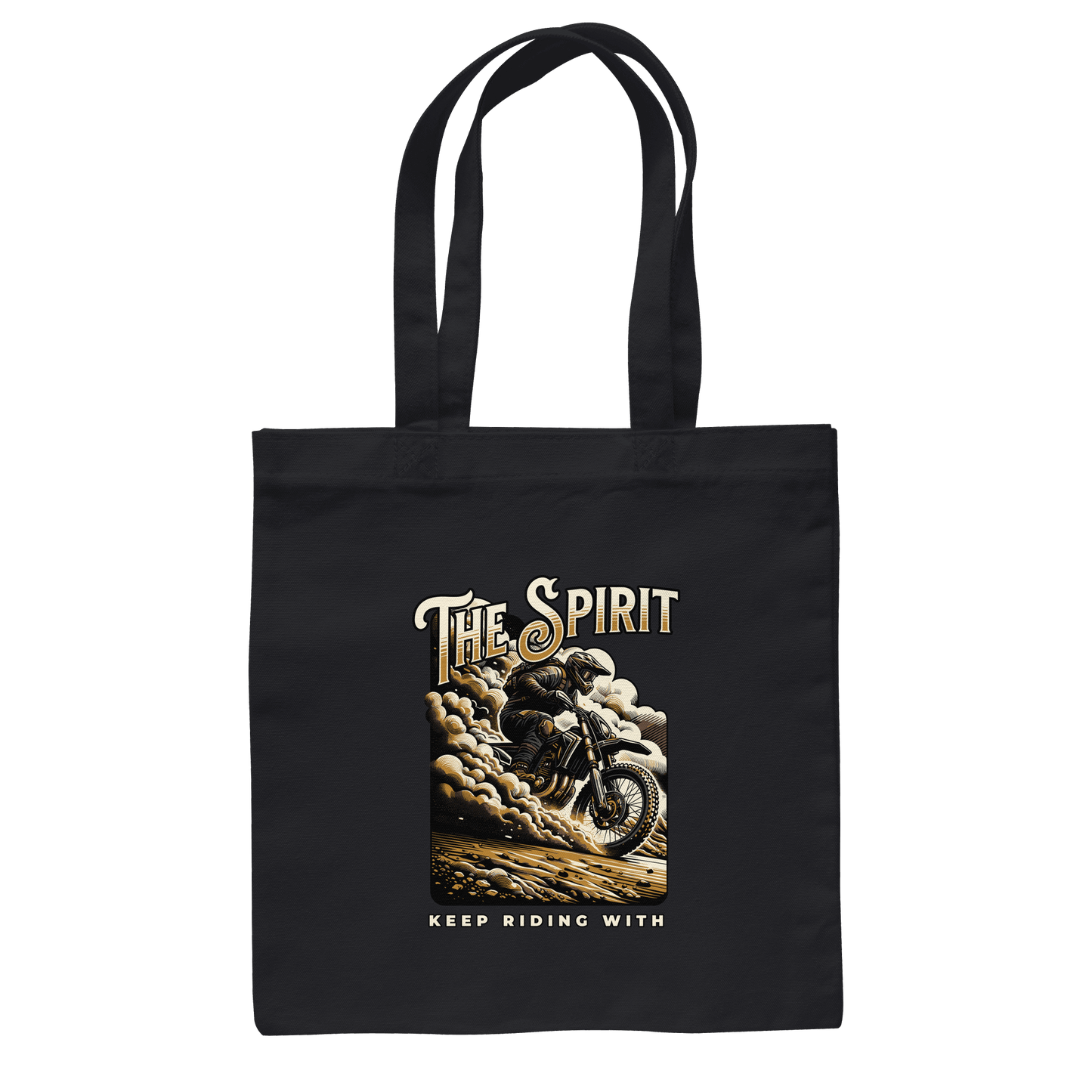 Keep Riding with the Spirit | Christliche Kleidung & Geschenke im Motocross-Design - Baumwolltasche