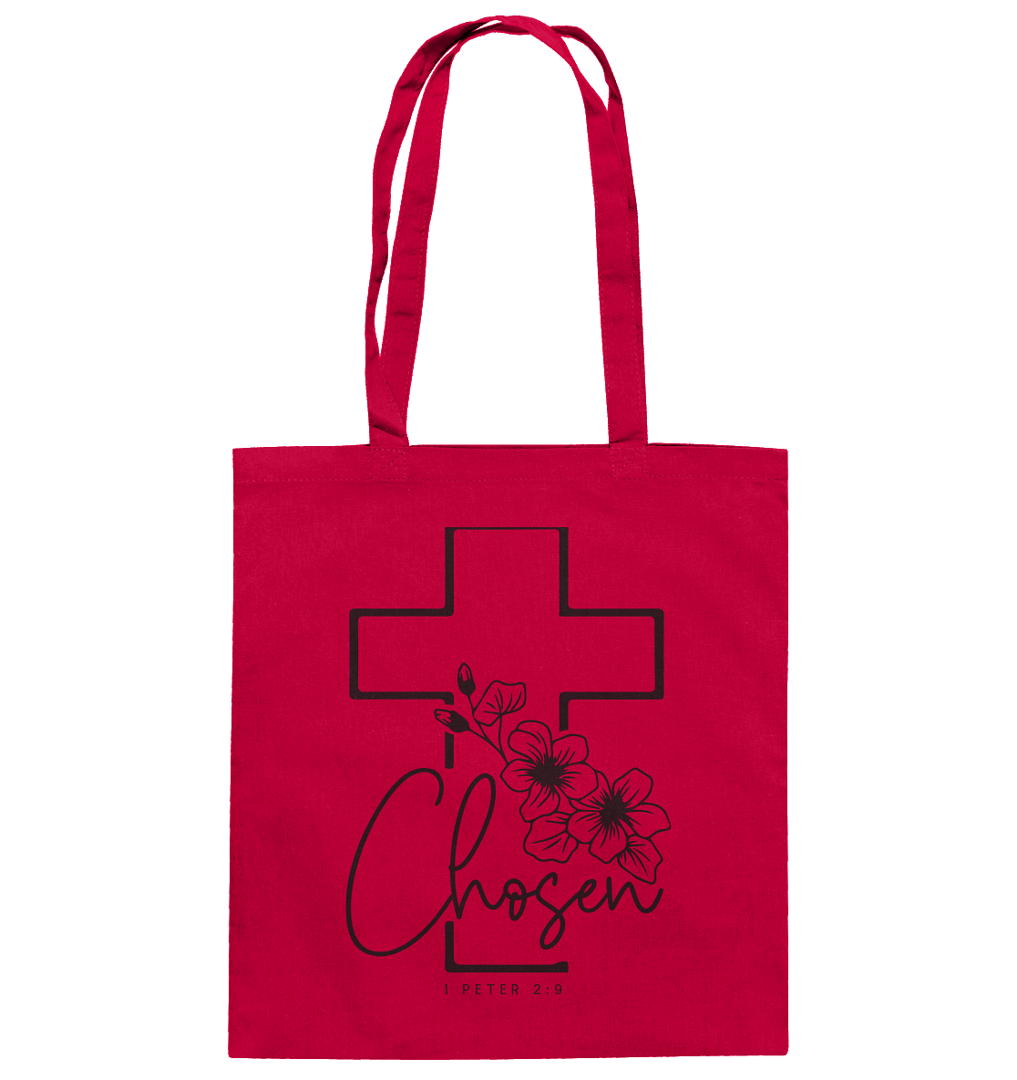 Chosen - 1. Petrus 2:9 - Baumwolltasche - GfoitMa - Classic Red / ca. 38x42