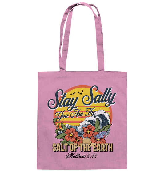 Stay Salty - Retro - Baumwolltasche - GfoitMa - Classic Pink / ca. 38x42