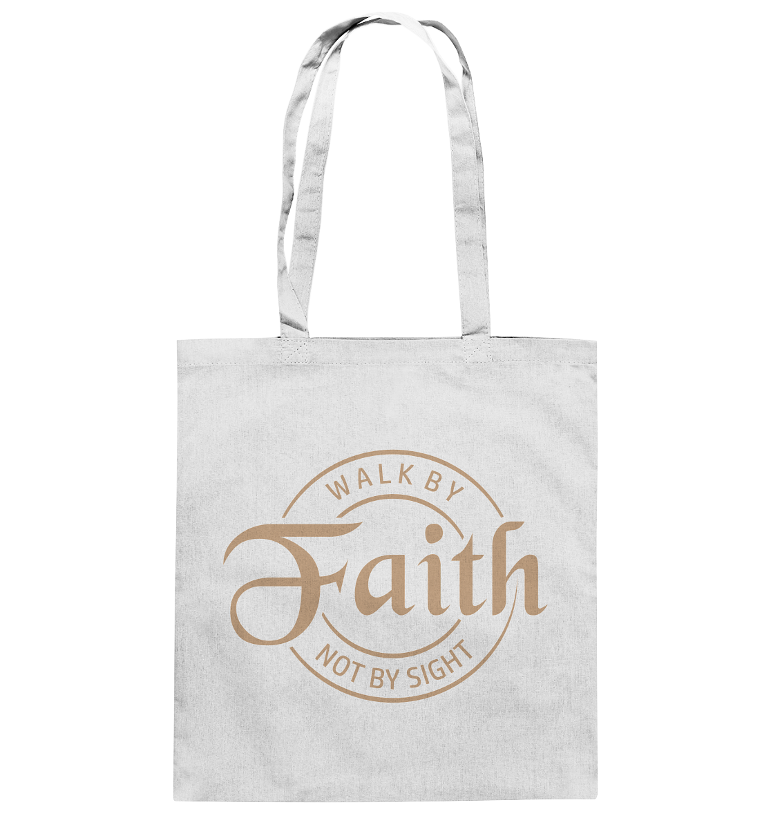 Im Glauben gehen, nicht im Sehen - Baumwolltasche - GfoitMa - White / ca. 38x42