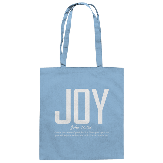 JOY – John 16:22 | Christliches Design mit Bibelvers - Baumwolltasche