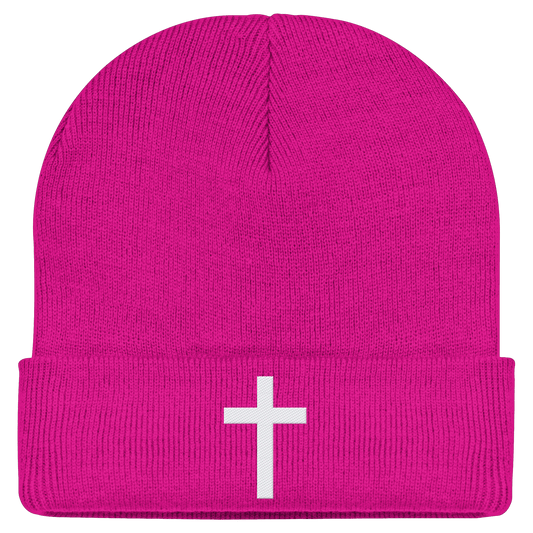 Kreuz gestickt – schlichtes Design mit tiefer Bedeutung (Stick) - Classic Beanie