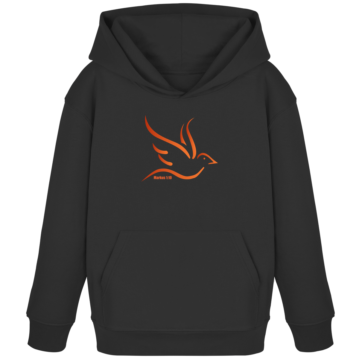 Taube/Heiliger Geist - Kids Organic Hoodie - GfoitMa - Black / 98/104 (3-4)