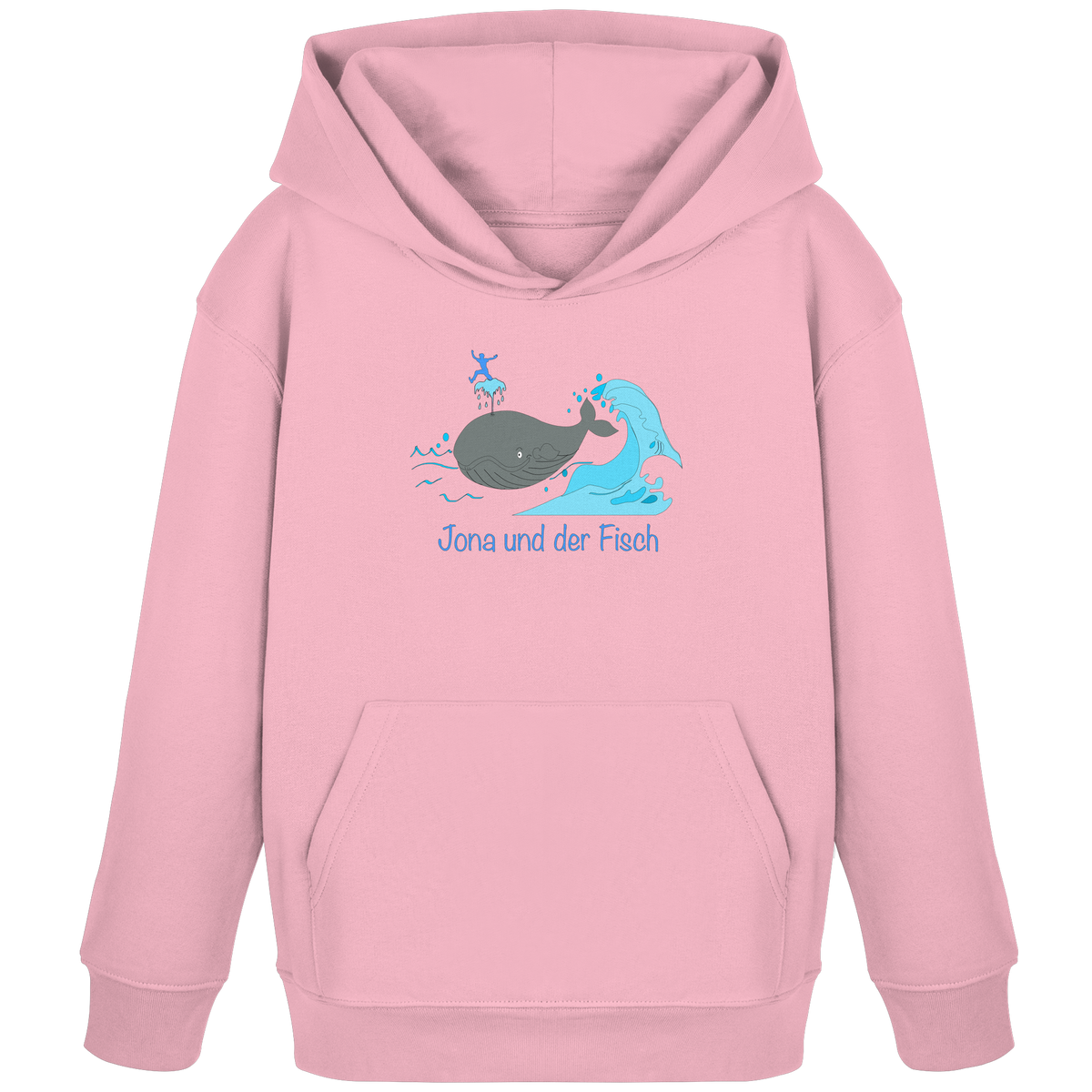 Jona und der Fisch - Kids Organic Hoodie - GfoitMa - Cotton Pink / 98/104 (3-4)