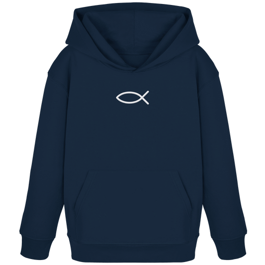 Der Ichthys – Ein zeitloses Zeichen (Stick) | Christliche Kleidung - Kids Organic Hoodie