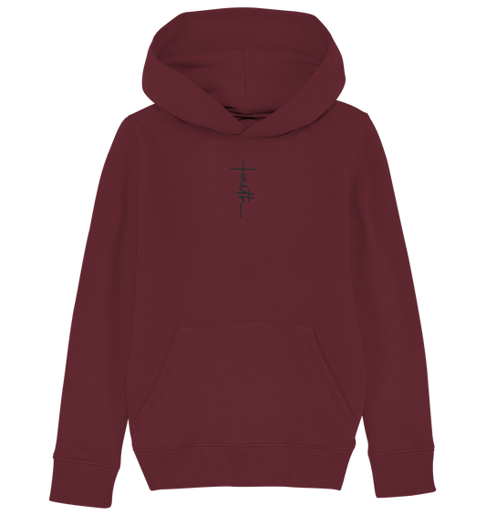 Faith - Glaube - Kids Organic Hoodie (Stick)