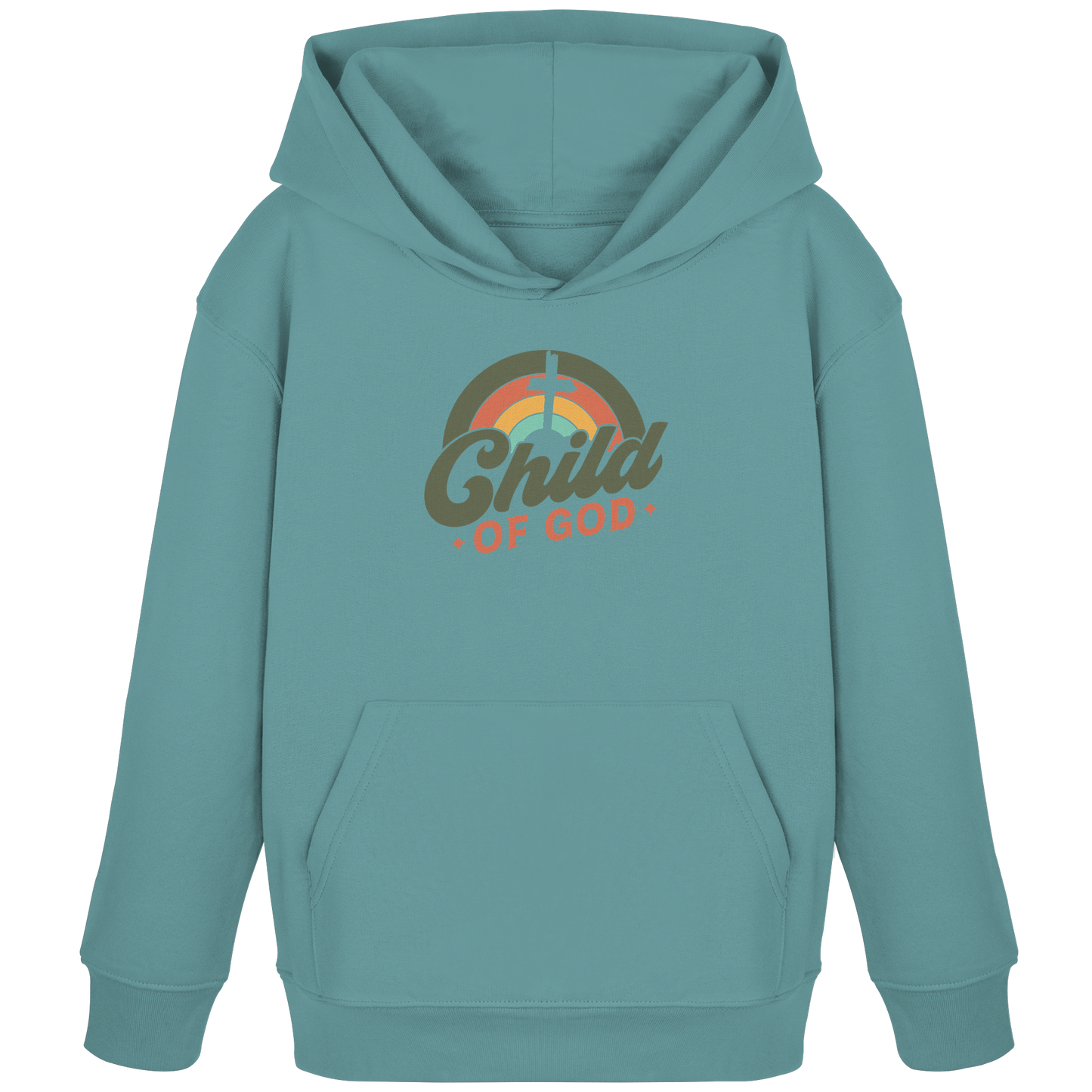 "Kind Gottes" im Retro-Look - Kids Organic Hoodie