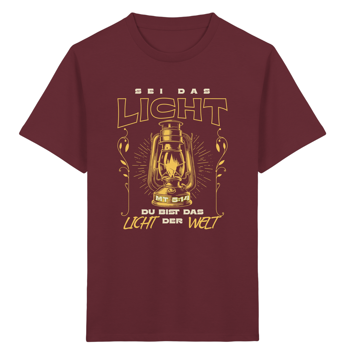 Sei das Licht – Du bist das Licht der Welt | Christliche Kleidung - Kids Organic Shirt