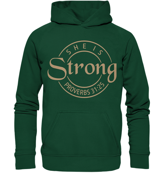 Sie ist stark - Sprüche 31,25 - Kids Premium Hoodie