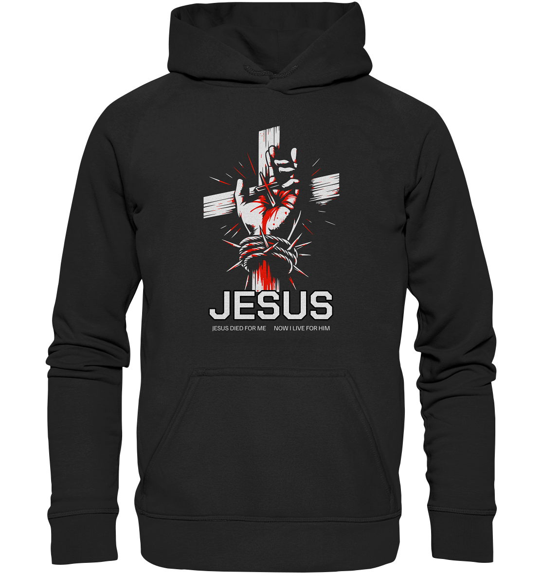 Jesus starb für mich – Jetzt lebe ich für ihn - Kids Premium Hoodie