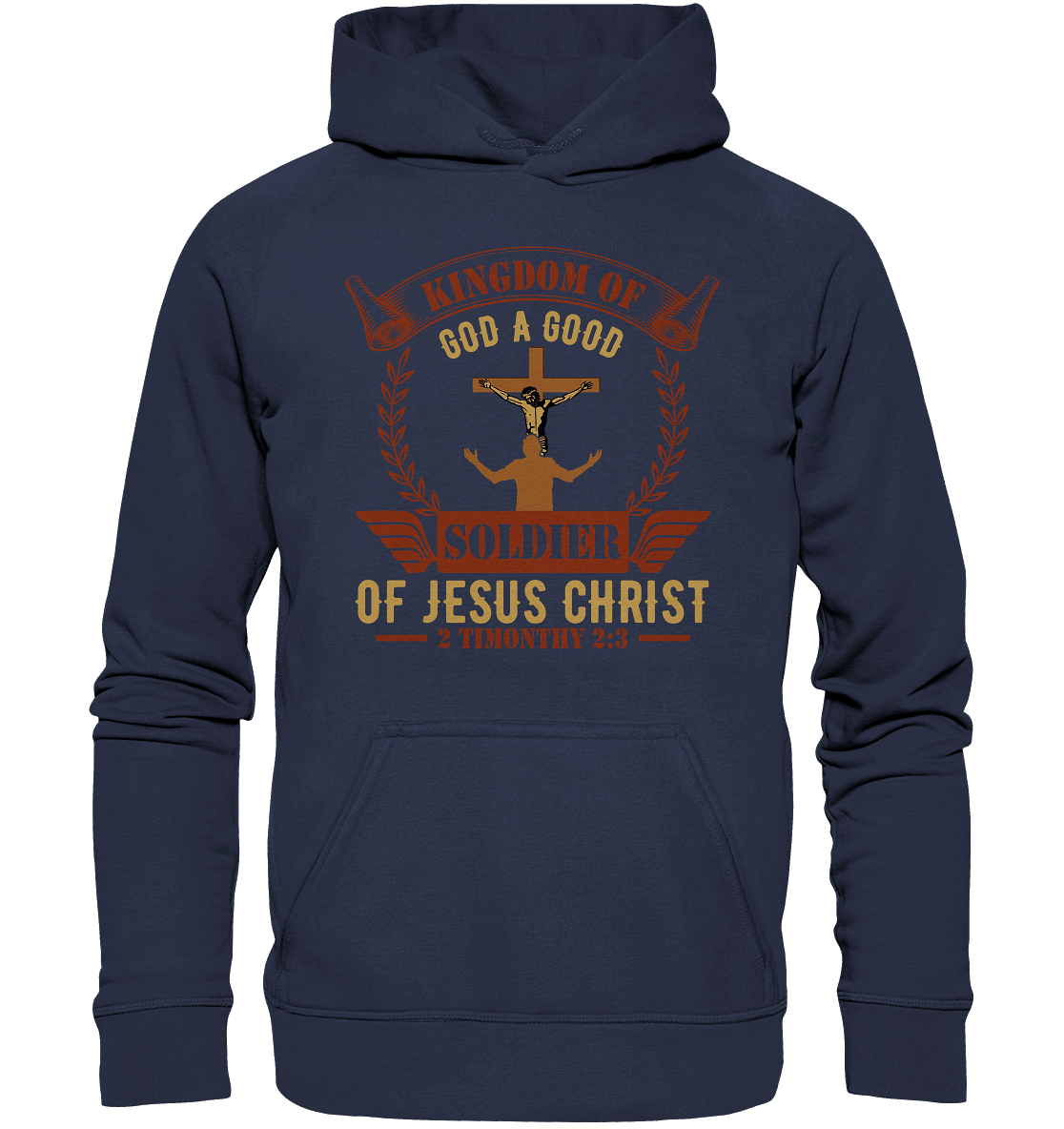 Kingdom of God – A Good Soldier of Jesus Christ | Christliches Design in Braun - Kids Premium Hoodie