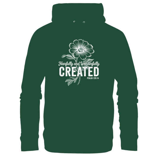 Fearfully and Wonderfully Created – Floral Grace Design - Kids Premium Hoodie