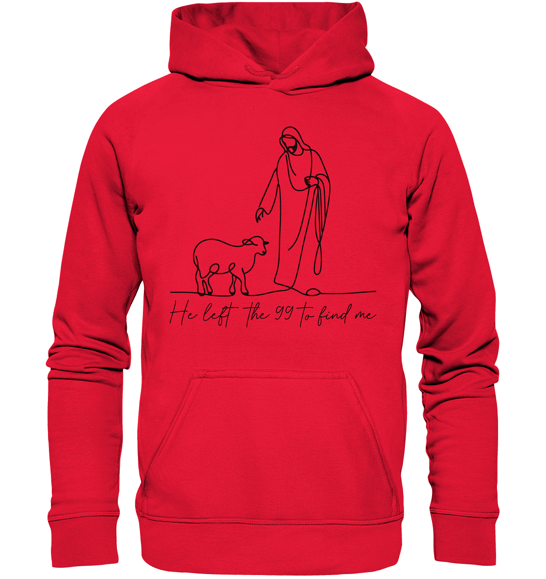 He Left the 99 to Find Me – Kraftvolle Botschaft in minimalistischem Design | Christliche Kleidung - Kids Premium Hoodie