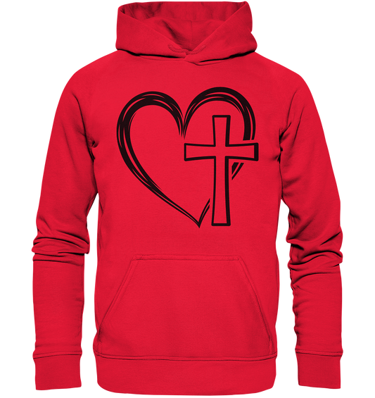 Herz & Kreuz Design - Kids Premium Hoodie - GfoitMa - Rot / 116