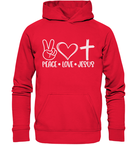 Frieden, Liebe, Jesus: Christliche Kleidungskollektion - Kids Premium Hoodie