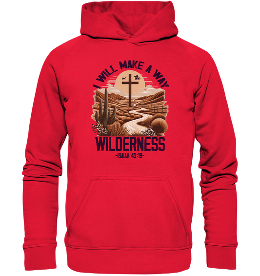 I Will Make a Way in the Wilderness – Isaiah 43:19 - Kids Premium Hoodie