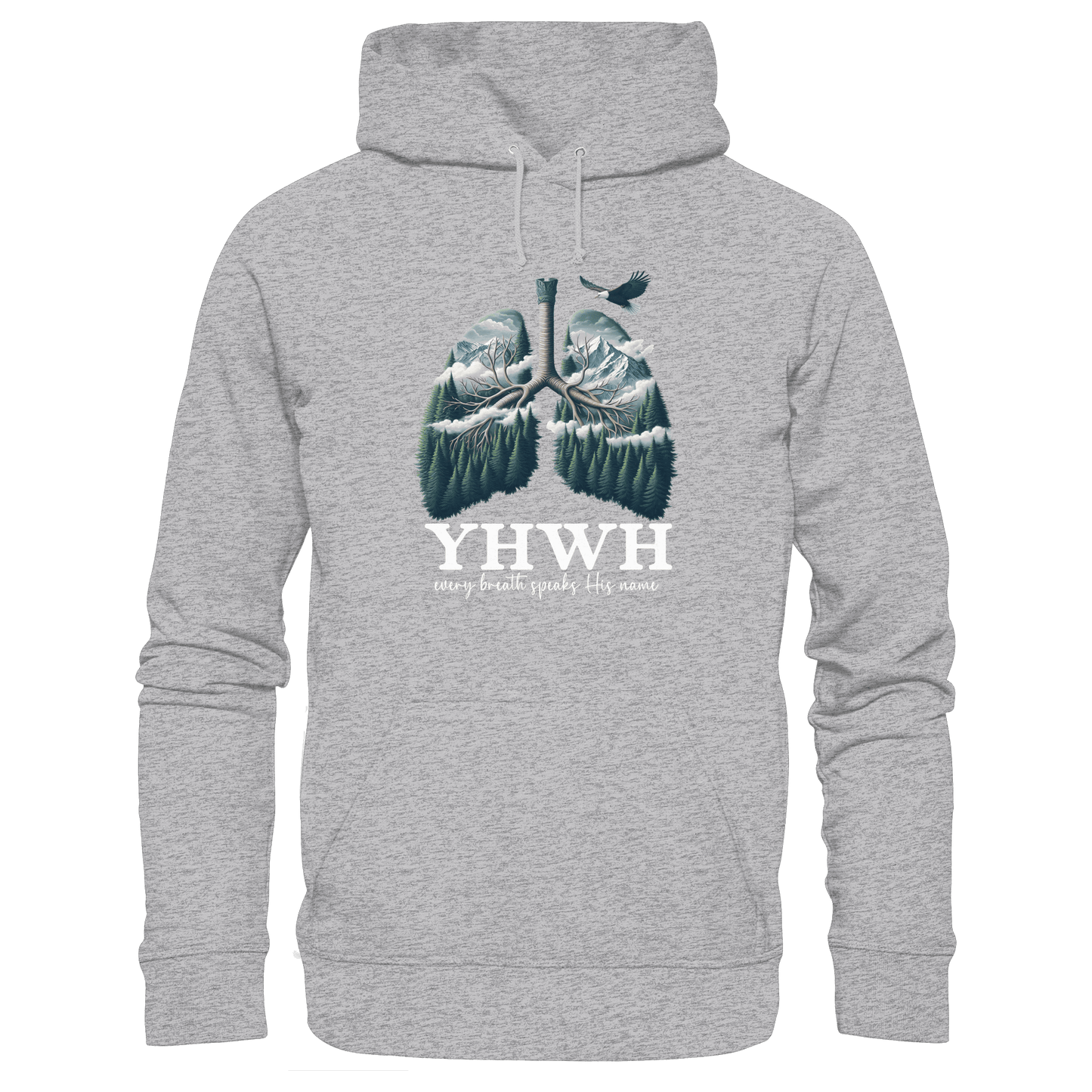 YHWH – Every Breath Speaks His Name | Atem des Lebens | Christliches Design - Kids Premium Hoodie